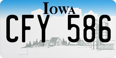 IA license plate CFY586