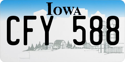 IA license plate CFY588