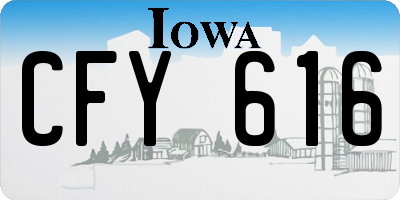 IA license plate CFY616