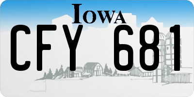 IA license plate CFY681