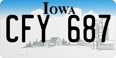 IA license plate CFY687