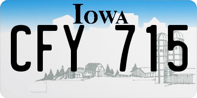 IA license plate CFY715