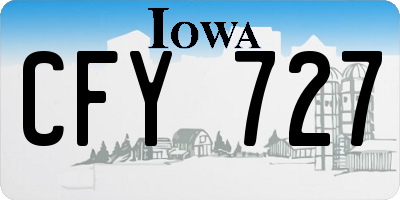 IA license plate CFY727