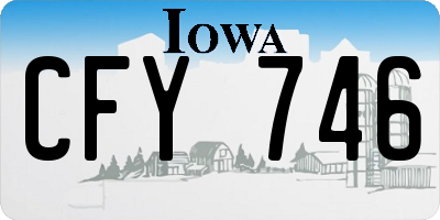 IA license plate CFY746
