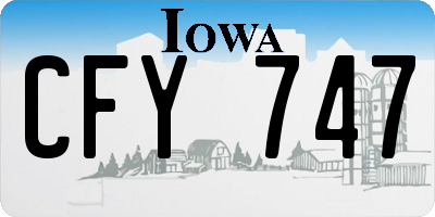 IA license plate CFY747