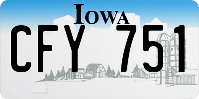 IA license plate CFY751