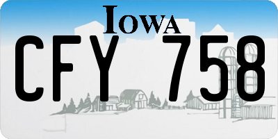 IA license plate CFY758