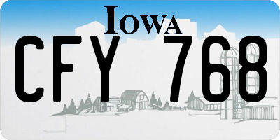 IA license plate CFY768