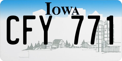 IA license plate CFY771