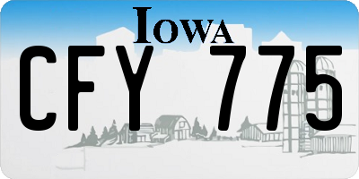 IA license plate CFY775