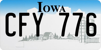 IA license plate CFY776