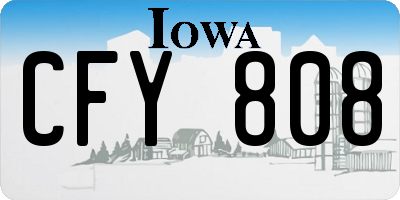 IA license plate CFY808