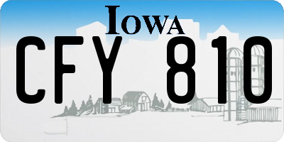 IA license plate CFY810