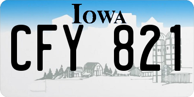 IA license plate CFY821
