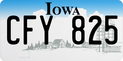 IA license plate CFY825