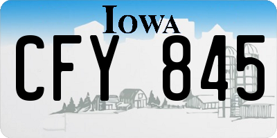 IA license plate CFY845