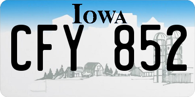 IA license plate CFY852