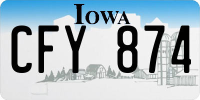 IA license plate CFY874