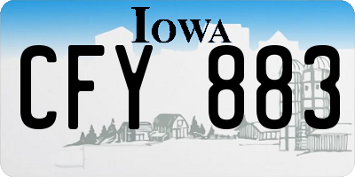 IA license plate CFY883
