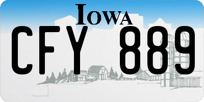 IA license plate CFY889