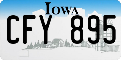 IA license plate CFY895