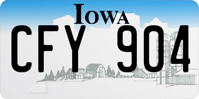 IA license plate CFY904