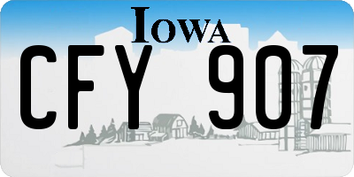 IA license plate CFY907