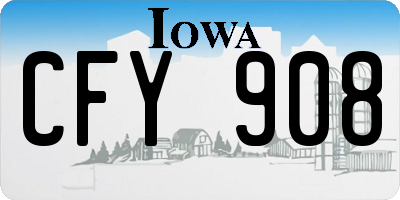 IA license plate CFY908