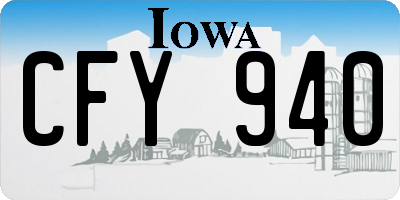 IA license plate CFY940