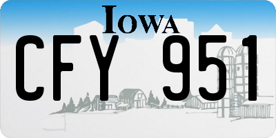 IA license plate CFY951