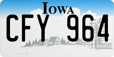 IA license plate CFY964