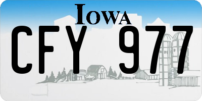 IA license plate CFY977