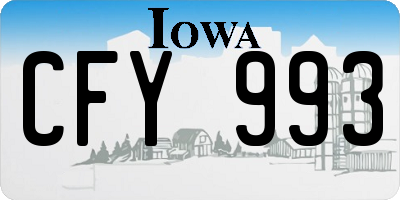 IA license plate CFY993