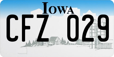 IA license plate CFZ029