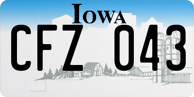 IA license plate CFZ043