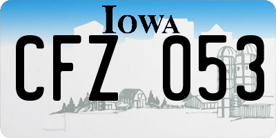 IA license plate CFZ053