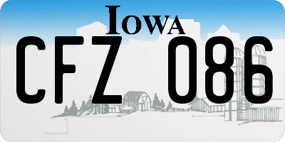 IA license plate CFZ086
