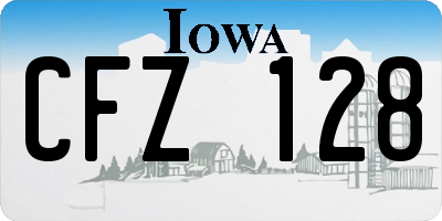IA license plate CFZ128