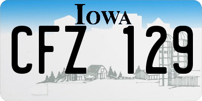 IA license plate CFZ129