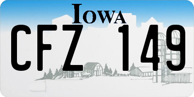 IA license plate CFZ149