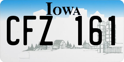 IA license plate CFZ161