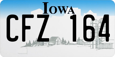 IA license plate CFZ164
