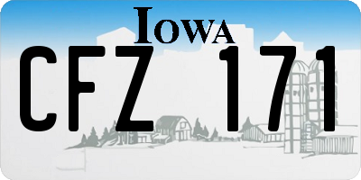 IA license plate CFZ171