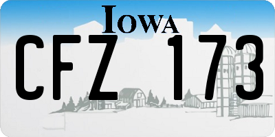 IA license plate CFZ173