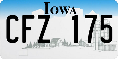 IA license plate CFZ175