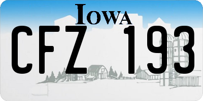 IA license plate CFZ193