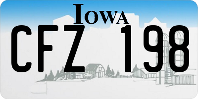 IA license plate CFZ198
