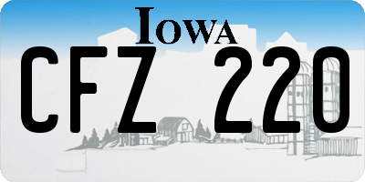 IA license plate CFZ220