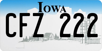 IA license plate CFZ222