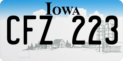 IA license plate CFZ223